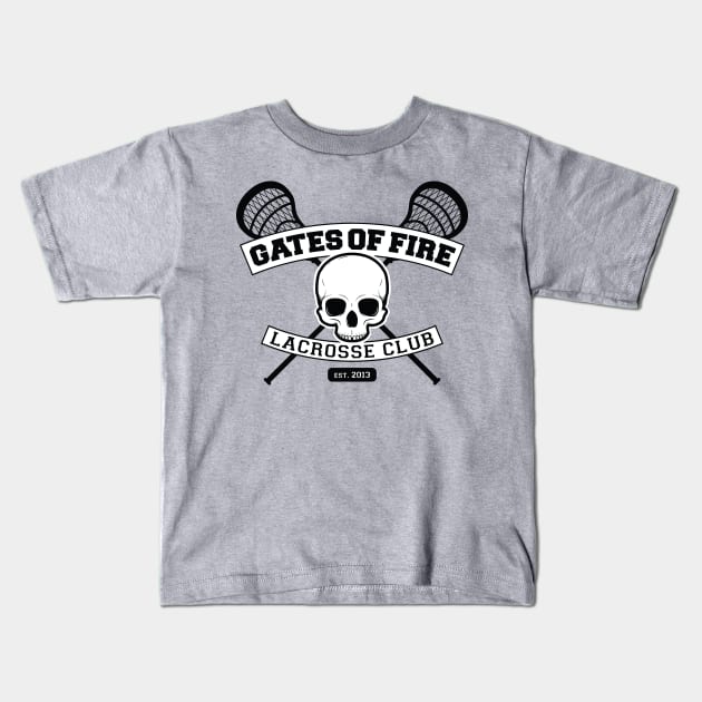 Gates of Fire Lacrosse Club Est 2013 Kids T-Shirt by GatesOfFire